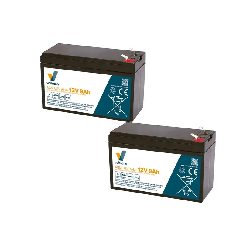 Nur Heute USV-Akku passend für APC Back-UPS BX1400U-GR RBC113 12V 2 x 12V 9Ah – Voltrana Ersatzakku