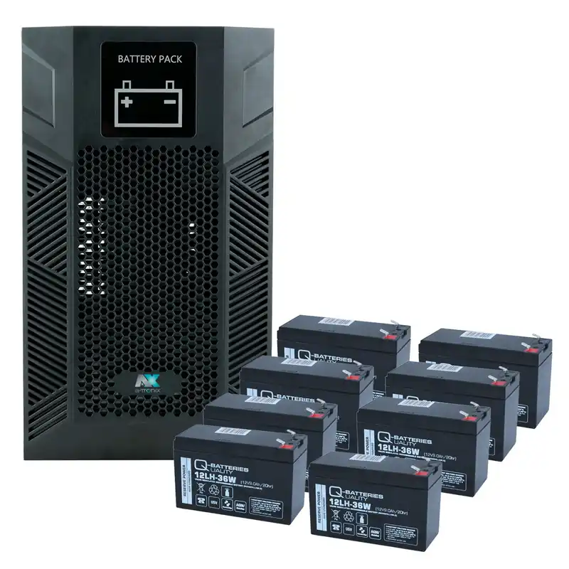 Ausverkauf a-TroniX USV Batterie Erweiterung Tower 2kVA 8 Akkus 9Ah