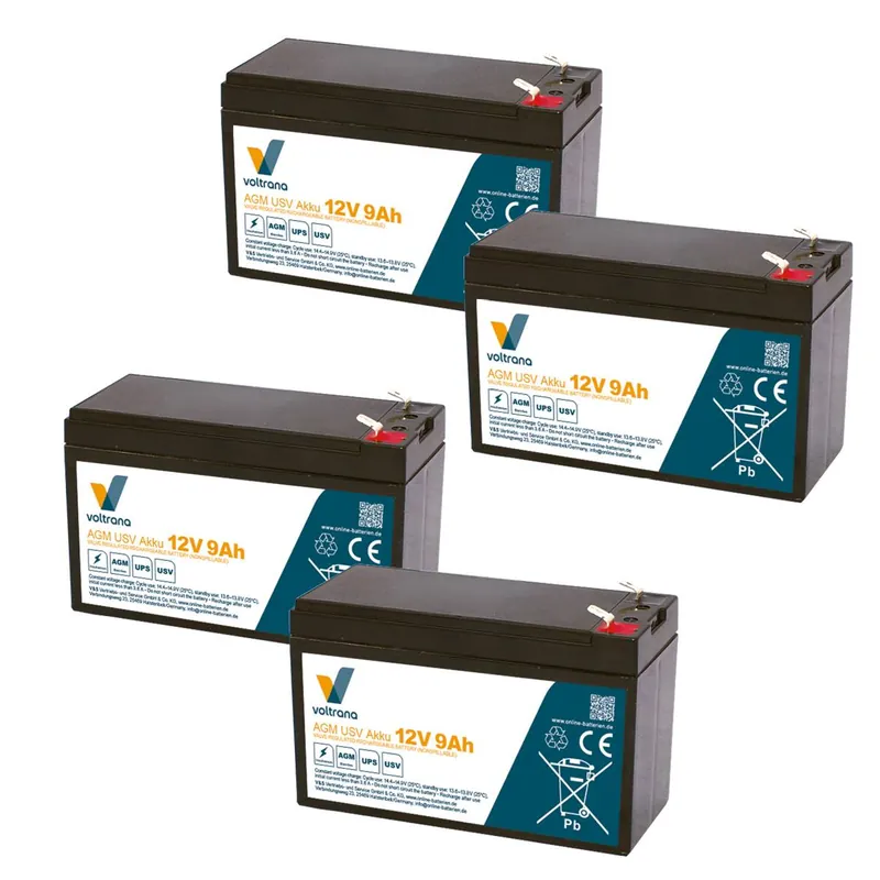 USV-Akku passend für APC Smart-UPS SMT2200I 12V 4 x 12V 9Ah – Voltrana Ersatzakku Bestpreis