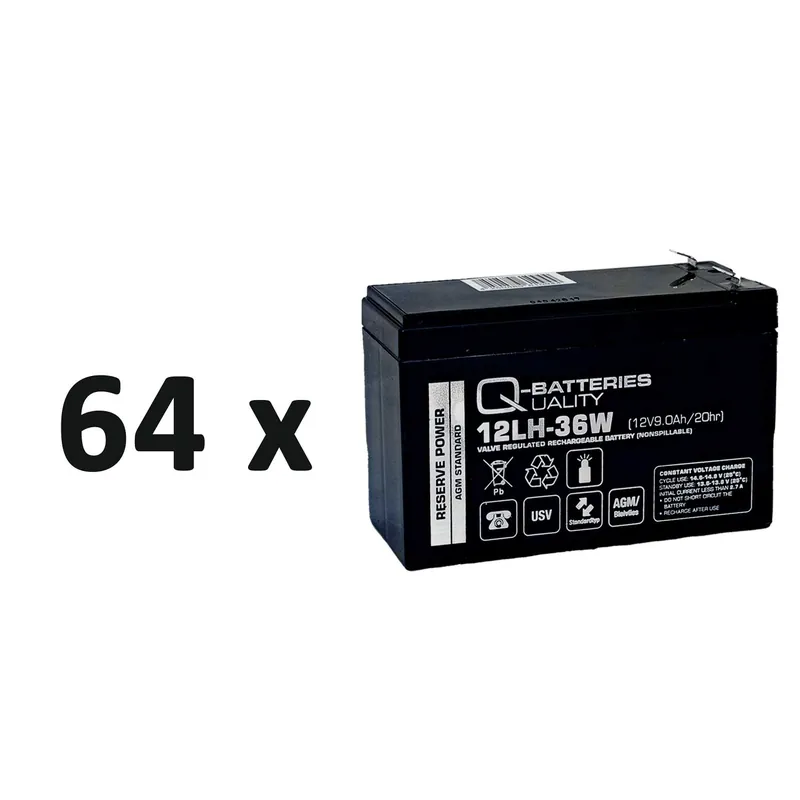 Letzte Chance Ersatzakku 2x SYBT9-B4 für USV-Anlage von APC SY16K48H-PD 9Ah - enhält