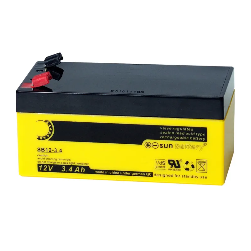 Neue Kollektion Sun Battery SB 12-3,4 V0 12V 3,4Ah (C20) AGM Batterie mit VdS