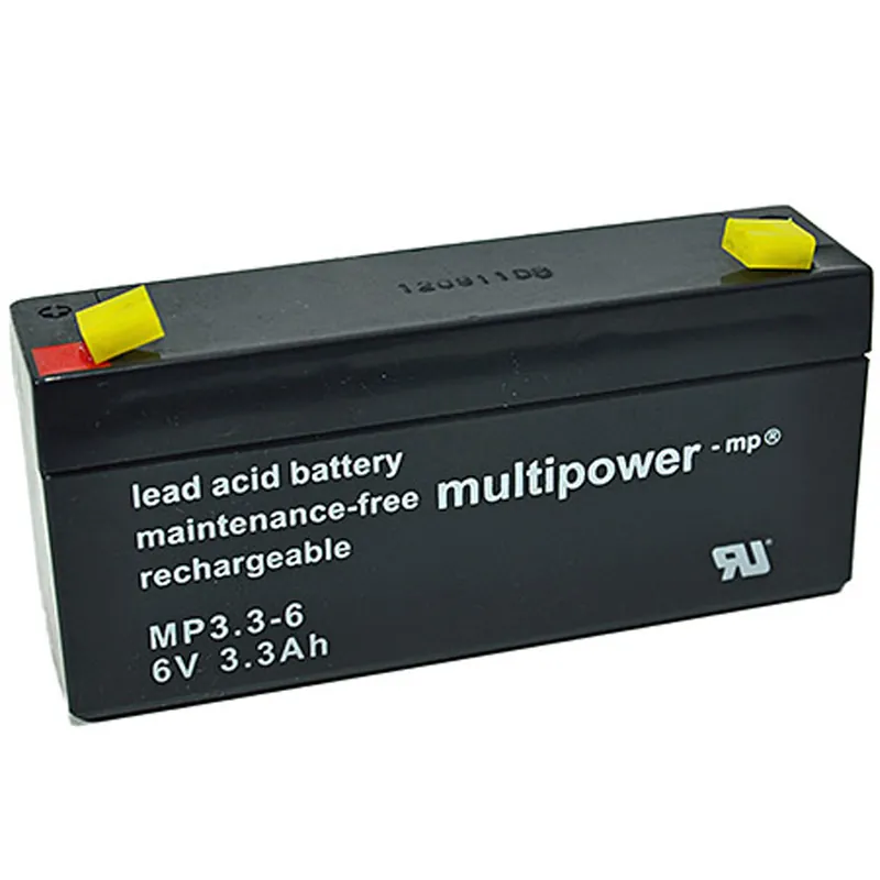 Neuheit Multipower MP3,3-6 / 6V 3,3Ah Blei Akku AGM