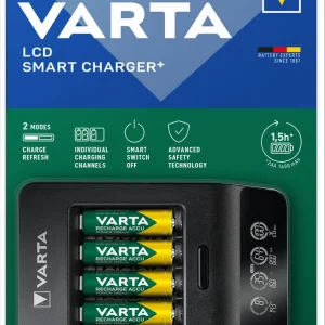Nur Für Kurze Zeit Varta Ladegerät 2100mAh LCD Smart Charger inkl. 4x AA 56706 2100mAh
