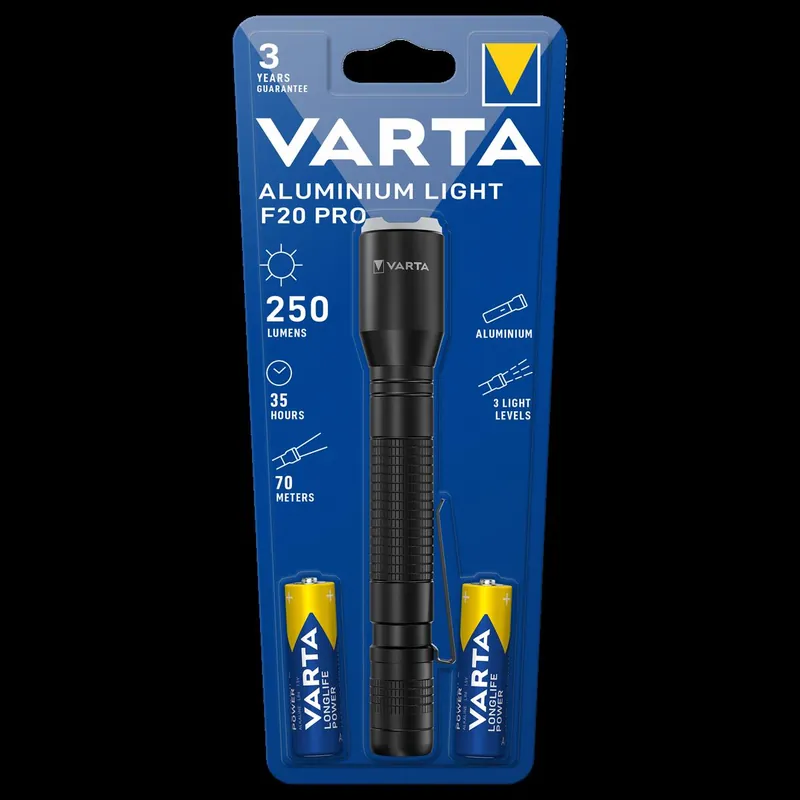 Rabatt VARTA Aluminium Light F20 Pro 2AA mit Batt.