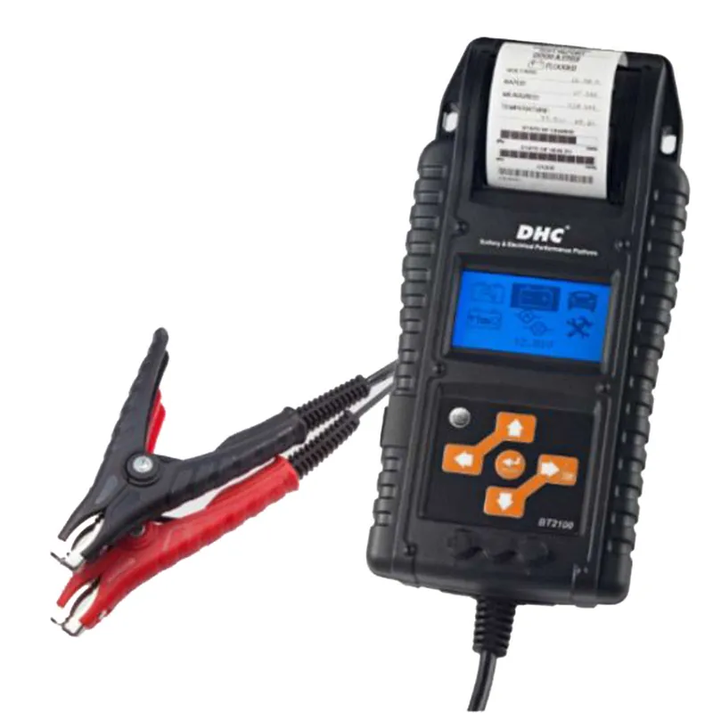 DHC BT2100 Lite Batterietester für 6V, 12V Starter Batterien mit integriertem Drucker inklusive 1 Rolle Druckerpapier und 6 AA Batterien Begrenztes Angebot