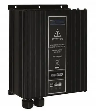 Neu Q-Batteries energiesparendes Hochfrequenzladegerät CBHD1 SMALL 24V 8A Nass by S.P.E. ohne Batteriestecker - Ladekennlinie Nassbatterien / PZS