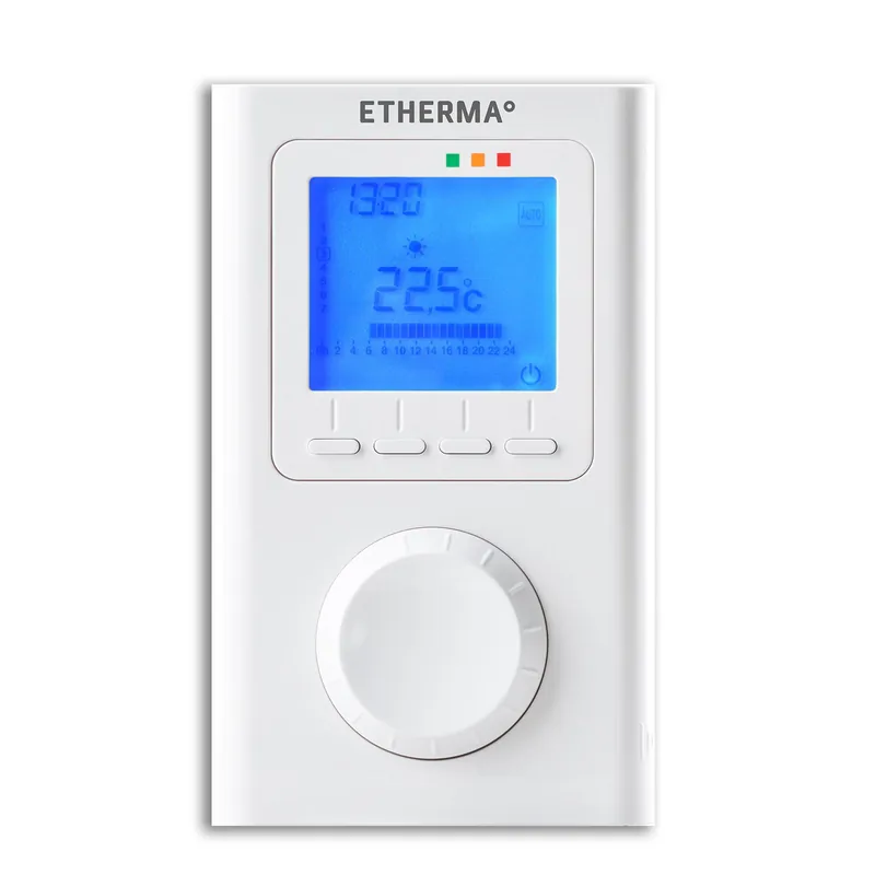 ETHERMA Funk-Raumthermostat ET-14A mit Uhr, LCD-Anzeige und Wochenprogramm Heißes Angebot
