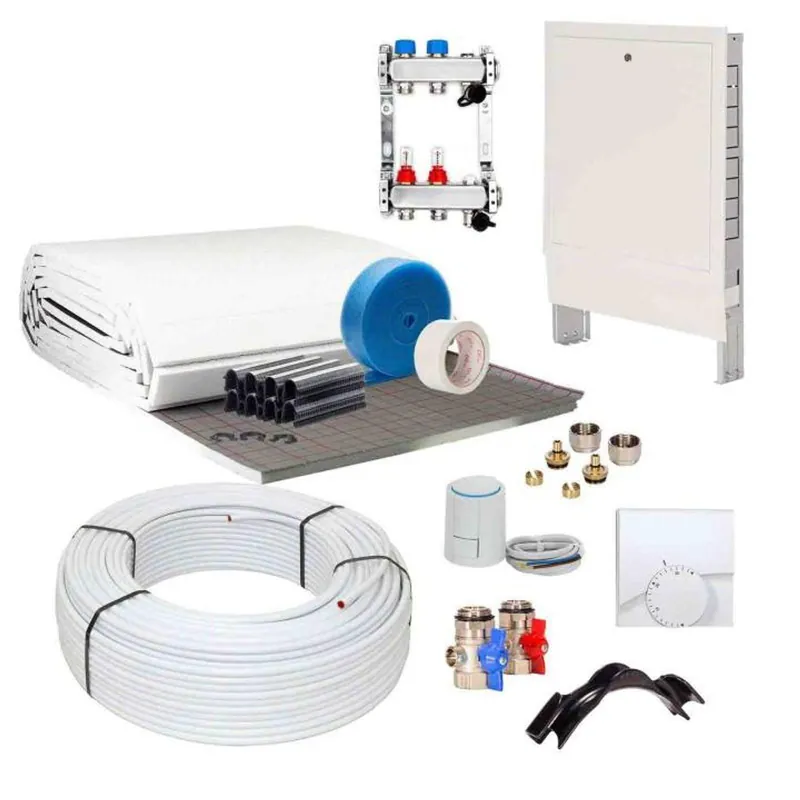 Solange Der Vorrat Reicht 40 m² Set Tackersystem Rollbahn 35 mm WLG 045 16x2 PE-RT Rohr Raster 15 cm 3 Heizkreise Regler 230 V + Zubehör