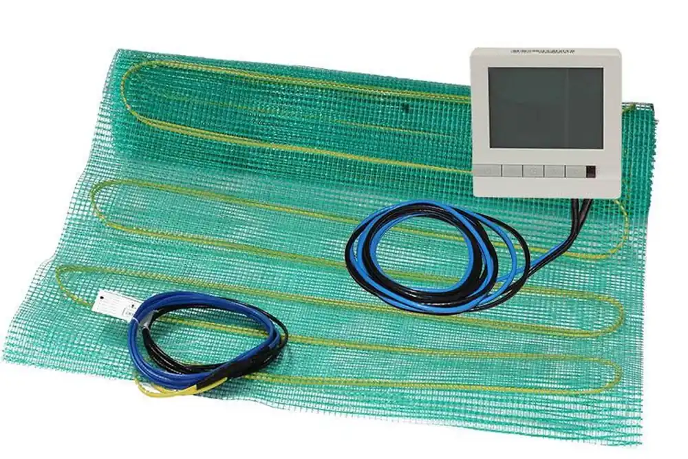 Sichere Zahlung Perobe Elektrische Fußbodenheizung Set 5 m² Heizmatte 800 Watt Raumthermostat Digital