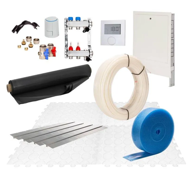 10 m² Set Trockenestrichsystem 25 mm WLG 035 PE-RT Rohr Raster 12,5 cm 2 Heizkreise LCD Regler 230 V + Zubehör Sichere Zahlung