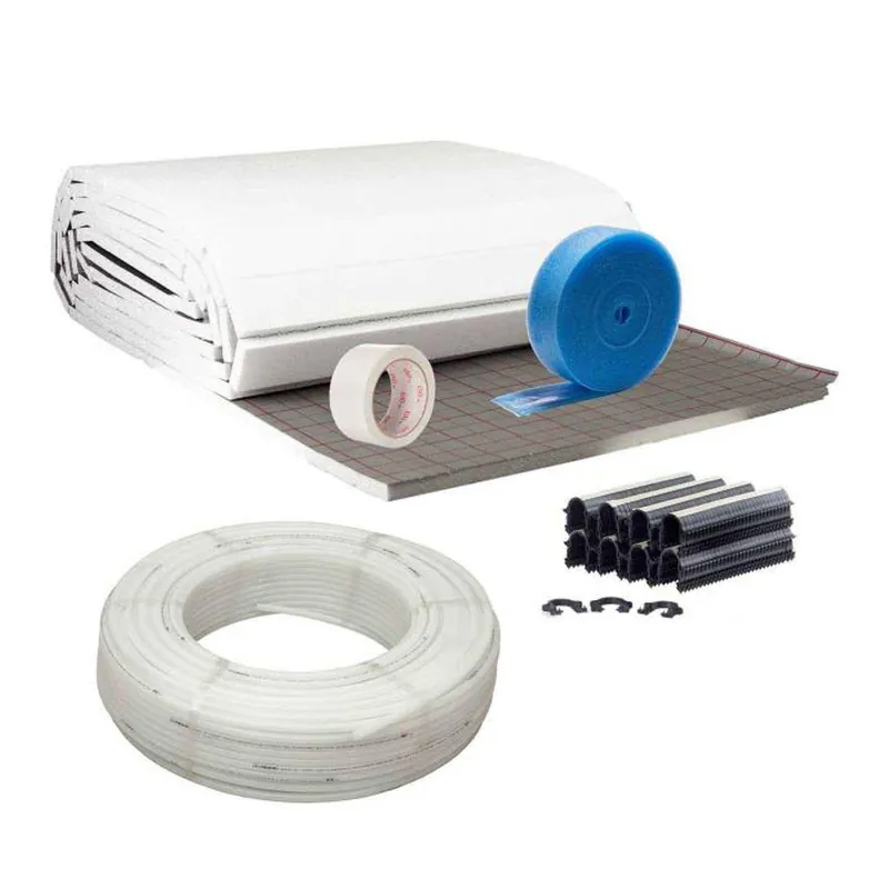 Preisknaller 10 m² Set Tackersystem Rollbahn 20 mm WLG 045 16 x 2 PE-RT Rohr Raster 15 cm + Zubehör