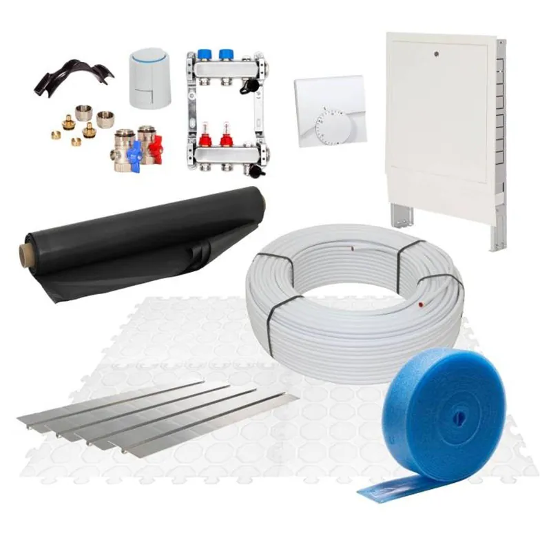 10 m² Set Trockenestrichsystem 25 mm WLG 035 Alu-Verbundrohr Raster 12,5 cm 2 Heizkreise Regler 230 V + Zubehör Online Kaufen