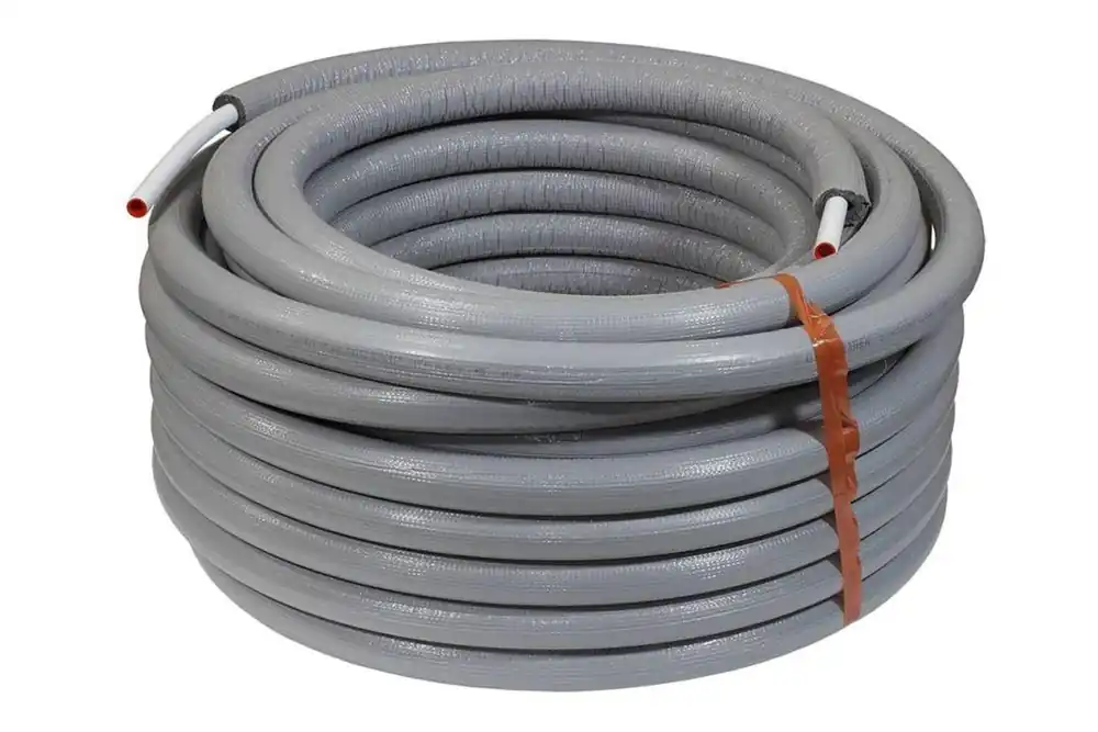 Markenprodukt Alu-Verbundrohr 16 x 2 mm mit 6 mm PE-Isolierung 50 m - Rolle