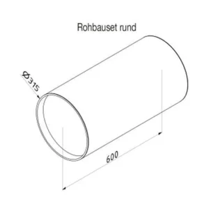 Zehnder Wandeinbaurohr rund 600 mm für ComfoSpot 50 Bestseller