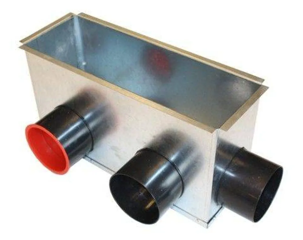 4-fach Luftanschlusskasten Zu- und Abluftgitter DN 50 mm 305 mm x 102 mm Sale