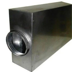 AERIVA Flachschalldämpfer mit Umlenkkulisse DN 125 mm 1000 mm lang Super-Preis