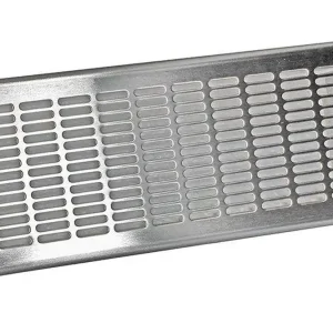 Gitter für Luftanschlusskasten Langloch Edelstahl Wand Decke 305 mm x 102 mm Sonderangebot