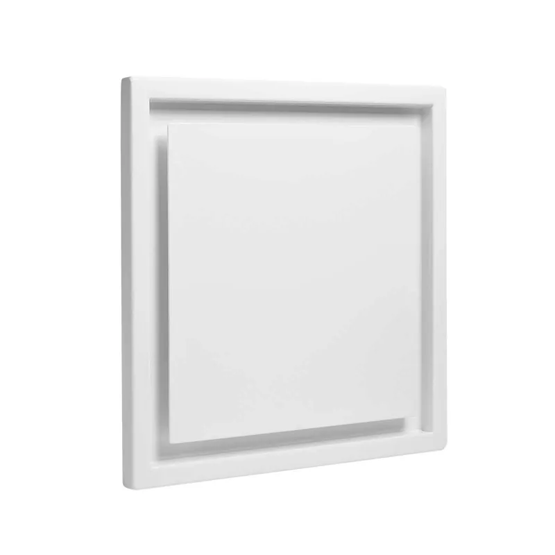 Neue Kollektion Kermi x-well Zu-/Abluftdurchlass SEA301 quadratisch aus Metall, weiß, NW 125 mm
