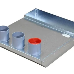 Preisreduziert Luftanschlusskasten zur Montage der Zu- und Abluftgitter 3 Abgänge Ø 50 mm Wand 305 mm x 102 mm x 460 mm