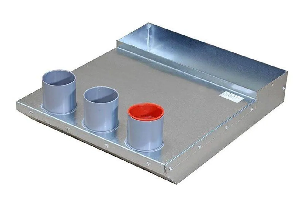 Preisreduziert Luftanschlusskasten zur Montage der Zu- und Abluftgitter 3 Abgänge Ø 50 mm Wand 305 mm x 102 mm x 460 mm