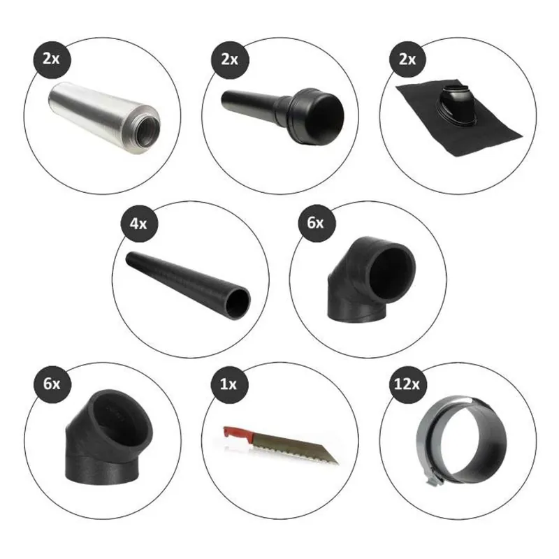 Highlight Wolf Montageset Dachdurchführung DN180 für CWL Excellent, schwarz