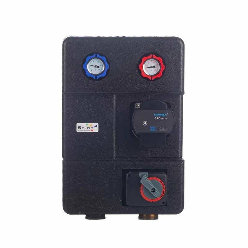 Zweiwege Pumpengruppe mit Hydra GPO 25-6-130 mit Mischventil und Stellmotor Kugelhahn DN 25 Markenprodukt