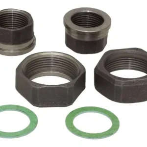 Sonderaktion Pumpenverschraubungs-Set aus Temperguss schwarz, DN 25 (1 Zoll) IG x DN 40 (1 1/2 Zoll) IG