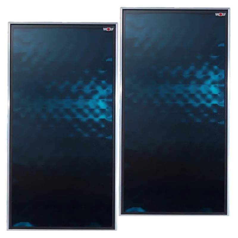 Wolf Solar Paket 4,6 m² mit 2 Flachkollektoren CFK-1, SM2-2 Regelung, Warmwasser-Solarspeicher SEM-2-300 Letzte Chance