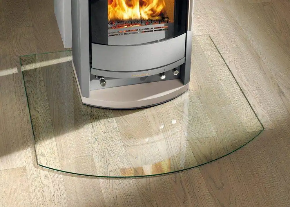 Sichere Zahlung Haas+Sohn Bodenplatte Glas für Kaminofen C1 Rundbogen Glas