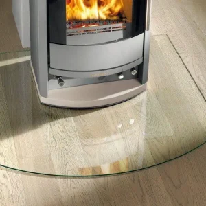 Haas+Sohn Bodenplatte Glas für Kaminofen E1 Quadrat Glas Direkt Vom Hersteller