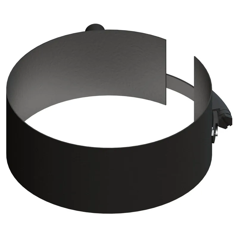Wochenendangebot Jeremias PELLET-LINE Befestigungsschelle mit Gewindemuffe Edelstahl schwarz Ø 80 mm