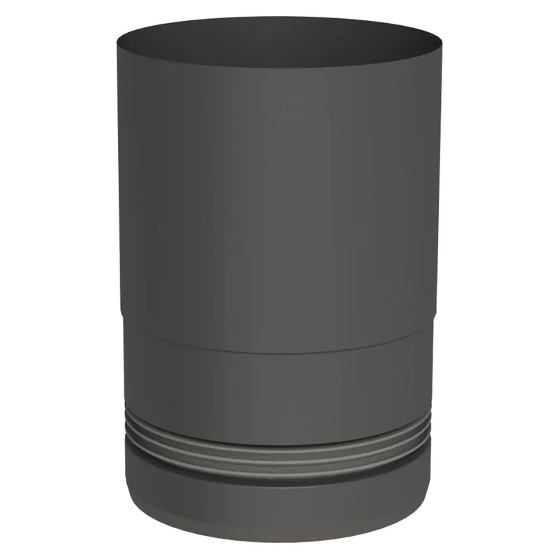 Begrenztes Angebot Jeremias PELLET-LINE Geräteanschluss mit Einzug Edelstahl schwarz Ø 100 mm