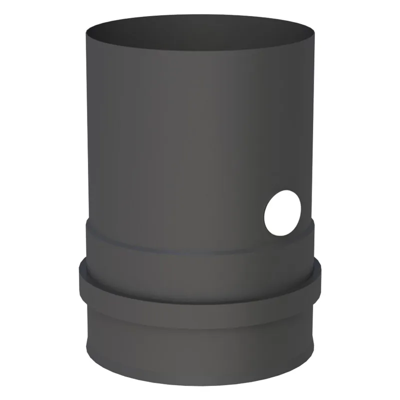 Jeremias PELLET-LINE Geräteanschluss mit FU-Muffe inkl. Dichtung und Messstutzen Edelstahl schwarz Ø 80 mm Neuheit