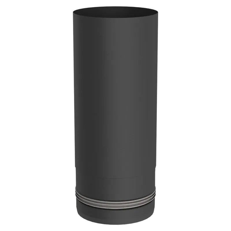 Begrenztes Angebot Jeremias PELLET-LINE Längenelement 250 mm Edelstahl schwarz Ø 80 mm
