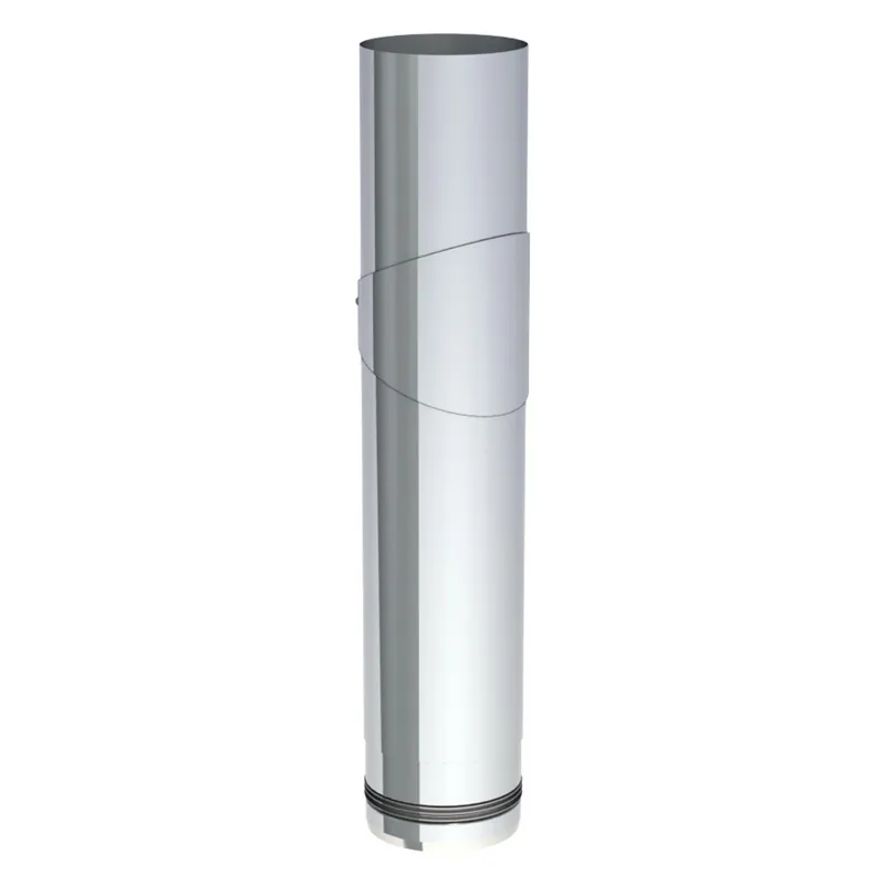 Jeremias PELLET-LINE Längenelement 500 mm mit Revision Edelstahl unlackiert Ø 80 mm Zertifiziert