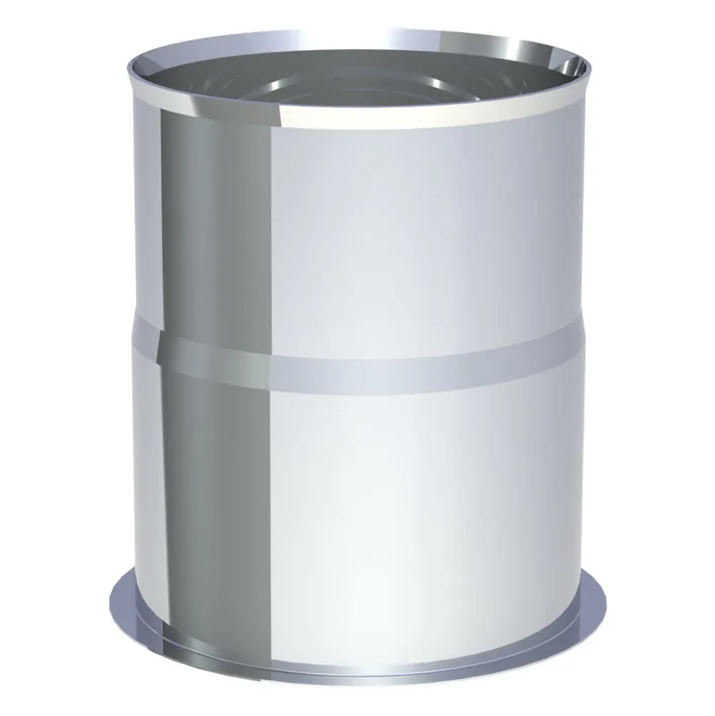 Preisreduziert Jeremias PELLET-LINE Wandfutter Edelstahl, druckdicht Edelstahl unlackiert Ø 80 mm