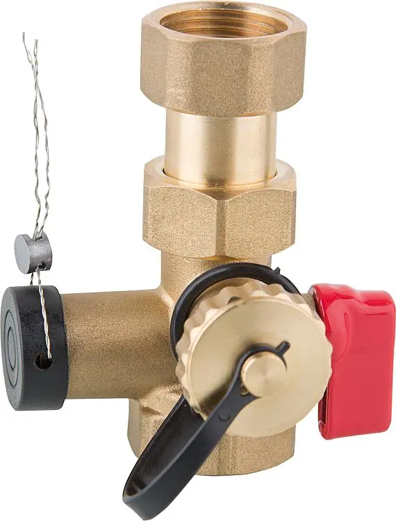 Saisonangebot Messing-Kappenventil DN20(3/4") mit Plombiervorrichtung und KFE-Hahn