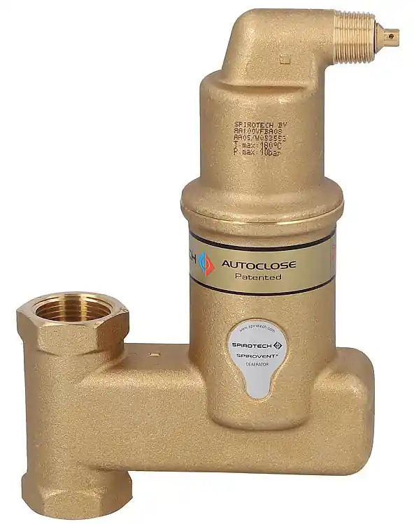 Mikroblasen-Luftabscheider Spirovent Solar, AutoClose DN25(1") IG, vertikal Preis Gesenkt