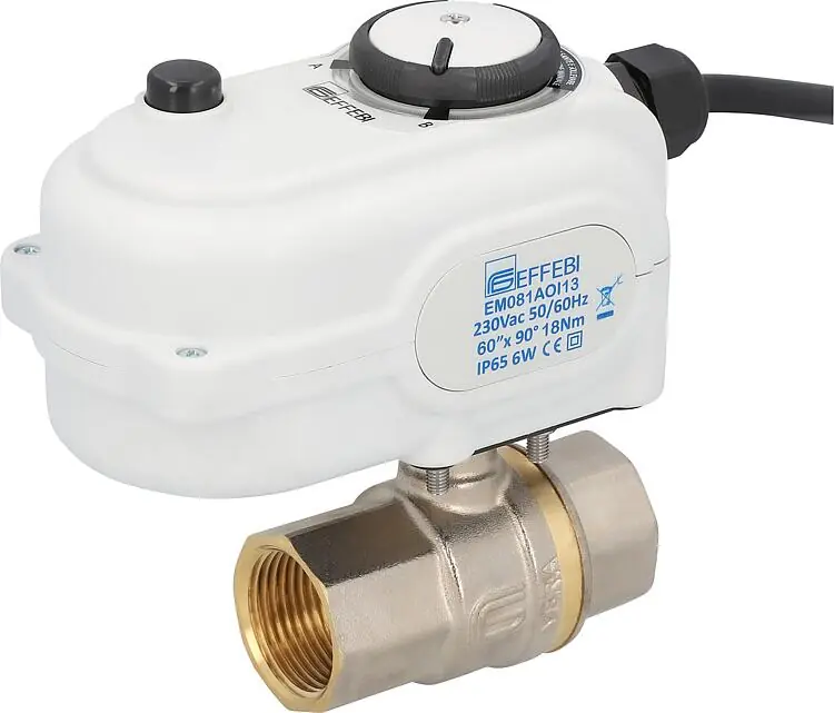 Neu Im Sortiment Motorisch gesteuerter Kugelhahn Lybra 230V, AC, 1"