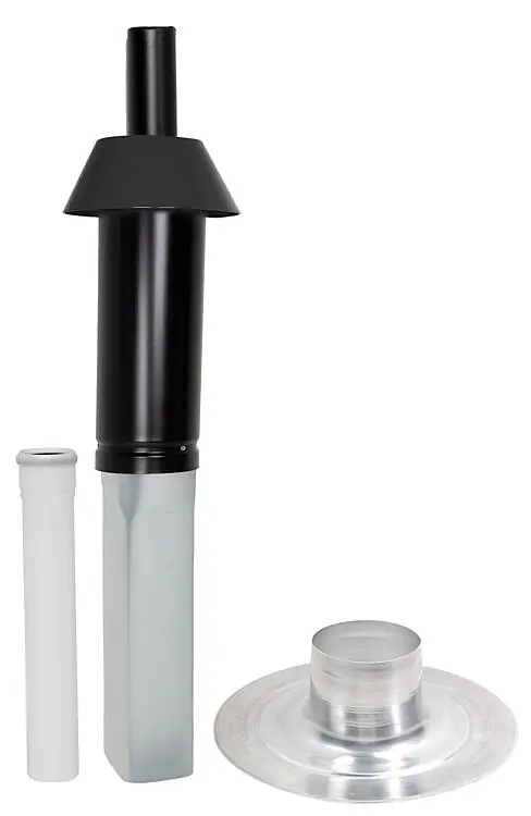 Mündungspaket Skobifix nano Flachdach, DN 60/100 schwarz, 0,4m Meistverkauft