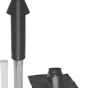Mündungspaket Skobifix nano Schrägdach 25° - 45°, DN 60/100 schwarz, 0,4m Rabatt