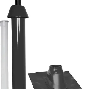Must-Have Mündungspaket Skobifix nano Schrägdach 25° - 45°, DN 60/100 schwarz, 1,0m