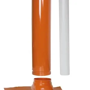Neu Mündungspaket Skobifix nano Schrägdach 5°- 25°, DN 60/100 rot, 1,0m