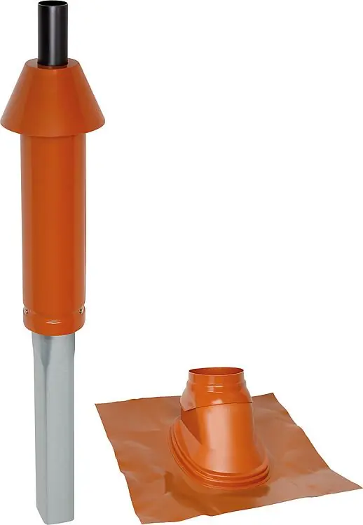 Sonderangebot Mündungspaket Skobifix XXs Schrägdach 25° - 45°, DN 80/125 rot, 0,4m