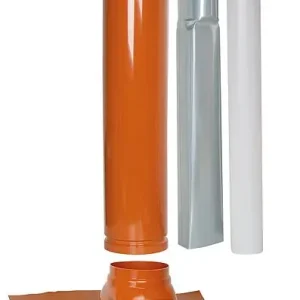 Mündungspaket Skobifix XXs Schrägdach 25° - 45°, DN 80/125 rot, 1,0m Top-Seller
