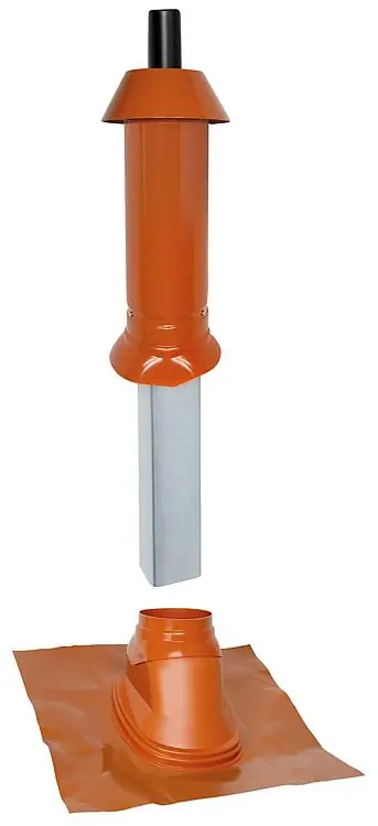 Mündungspaket Skobifix XXs Schrägdach 5°- 25°, DN 80/125 rot, 0,4m Knallerangebot