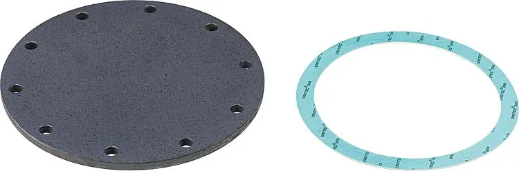 Blindflansch emailliert mit Dichtung, für Speicher mit 260mm Revisionsflansch Neu Im Sortiment