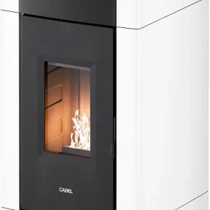 Günstig Pelletofen Cadel Cristal 9, Verkleidung Metall Weiß