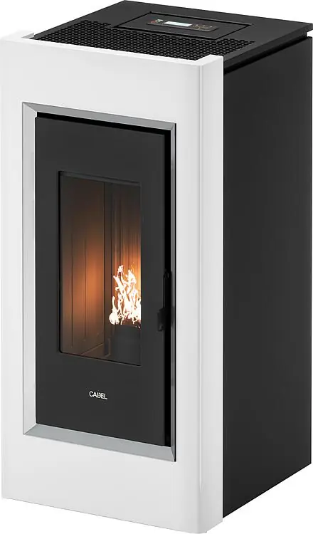 Sichere Zahlung Pelletofen Cadel Prince Plus 11, T1 Wifi Grundgerät mit Verkleidung Metall Weiß 11 KW, Warmluftverteilung