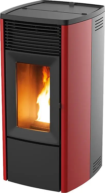 Pelletofen Ego Air 8 M2 Maestro Grundgerät mit Verkeidung Metall Bordeaux, 8,1KW Saisonangebot